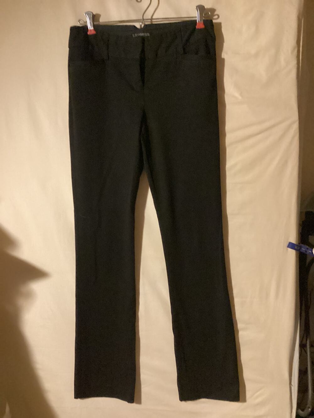 5137 Express Columnist Dress Pant Midrise Slight Flare Black Size 0R